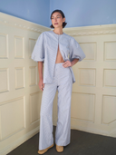 The Yacht Pant in Navy Stripe