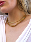 Light Brown Saddle Stone Candy Necklace