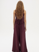 Vincent Linen Pants in Deep Merlot