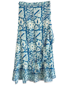 Wrap Maxi Skirt in Turquoise Floral