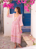 Violet Cotton Midi Dress