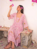 Violet Cotton Midi Dress