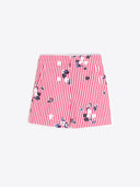 Red Striped Flower and Sequin Shorts