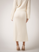 The Pointelle Sweater + Winter Skirt Set in Ivory