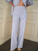 The Yacht Pant in Navy Stripe