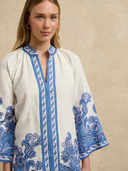 Lumi Dress in Brocade Azul