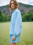 Juno Jacket in Blue Polka Dot