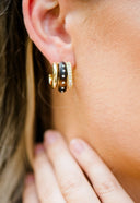 Wooden Triple Hoop Earring