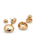 Polished Double Pebble Drop Earrings