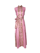 Sleeveless Marrakech Kaftan in Bubble/Gold Embroidery