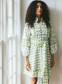 SUE SARTOR Flounce Shorty | Chartreuse/Sage Provence