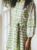 SUE SARTOR Flounce Shorty | Chartreuse/Sage Provence