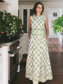 Tibi Dress | Chartreuse/Sage Provence
