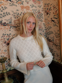 The Pointelle Sweater in Ivory