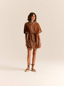The Amaia Dress in Chocolate Brown