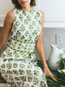 Tibi Dress | Chartreuse/Sage Provence