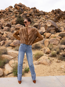 By The Fireside Fur Cardigan in Brown
