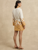 Tavi Dress in Brocade Apricot