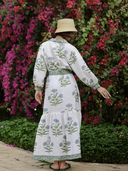 Capri Maxi Dress in Blue Flower