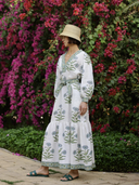 Capri Maxi Dress in Blue Flower