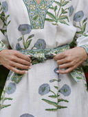 Capri Maxi Dress in Blue Flower