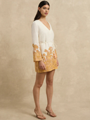 Tavi Dress in Brocade Apricot