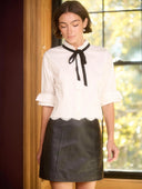 Taylor Cotton Poplin Shirt in White