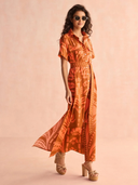 Amira Shirt Dress in Naia Terracotta