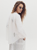 Wish Upon a Star Shirt in Off White with Silver