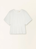 Wailea Top in White Poplin