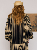 Belle Puff Sleeved Blouse in Stripe