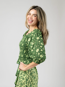 The Avi Top + Veda Skirt Set | Jaipur Green