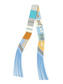 Frilly Fringe Scarf in Light Blue