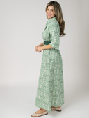The Mary Jane Dress | Green Mughal Block