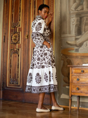 SUE SARTOR Flounce in Espresso Vintage Lily