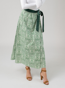 The Sullivan Skirt | Green Mughal Block