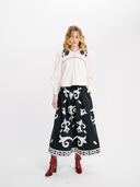 Larissa Skirt in Cream Applique