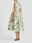 Taffeta Midi Dress in Soft Pastel