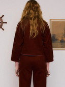 Sadie Embroidered Jacket in Burgundy
