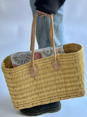 Tan Medium Long Handled Tote