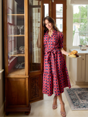 The Jane Dress | Cranberry Check Block