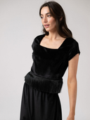 The Nan Top in Black Velvet