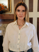 Beth Eyelet Blouse in Ecru