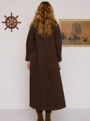 Cigar Denim Opera Dress in Brown