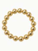 18K Gold Brushed Medium Round Bracelet