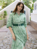 The Mary Jane Dress | Green Mughal Block