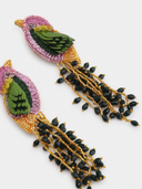 Kingfisher Earrings in Pink & Green