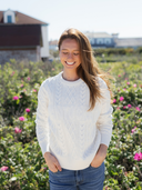Cable Knit Nantucket Sweater in Ivory