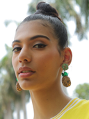 Pineapple Earrings in Gold