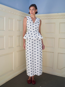 The Sailor Dress in White Polka Dot